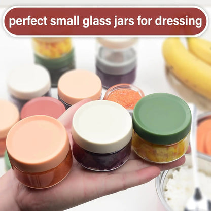 12-Pack Salad Dressing Containers | 2oz Glass Jars for Dips - Chamberland Homes