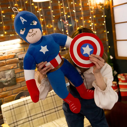 Captain America Plush Toys – 45/55/70cm Avengers Soft Pillow & Stuffed Doll