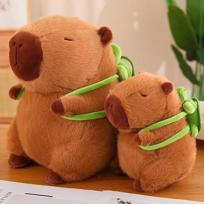 Cute Capybara With Backpack Plush Toys Sitting Lovely Cartoon Animals Stuffed Dolls Holiday Gift Home Decor Sofa Plush Pillows - CHAMBERLAND HOMES