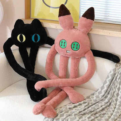 Long Legs Green Frog or Black Evil Cat Plush Toy